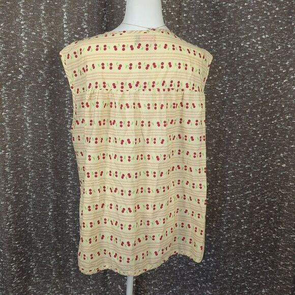 Vintage Moon Dance Sleeveless Cherry Top‎ Artist Smock Vest Pearl Snap Size 3X - Picture 5 of 8